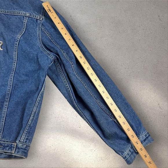 Levi's Denim Trucker Men's Blue Jacket Large 70503 02 Vintage Hard Rock London - Picture 9 of 9